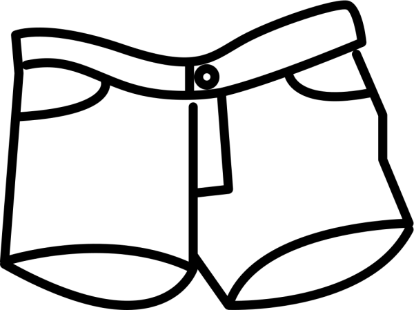 Шорты раскраска