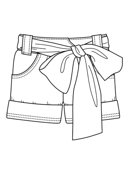 Шорты раскраска