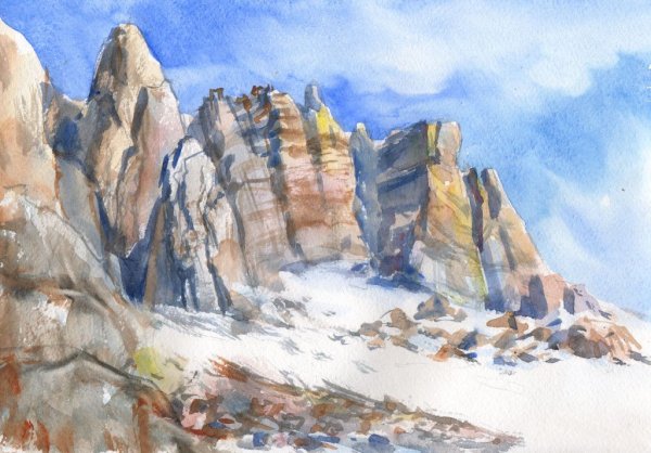 Скала на белом фоне