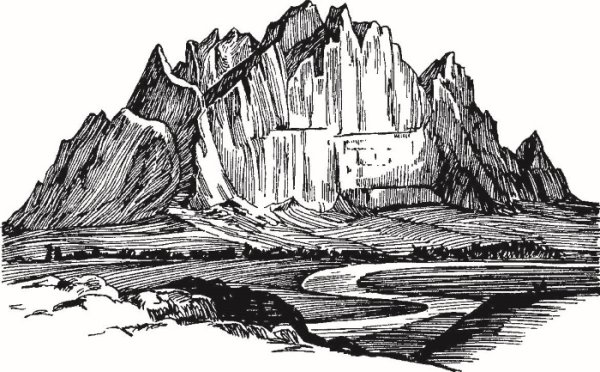 Горы карандашом