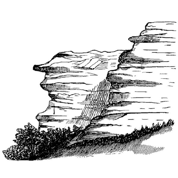 Скалы Векторная иллюстрация