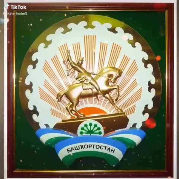 Герб Башкирии на флаге Башкирии
