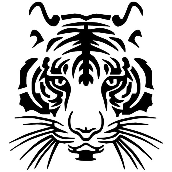 Тигр в стиле трайбл
