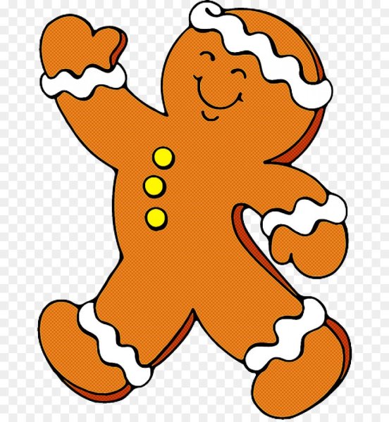 Рождественский пряник рисование