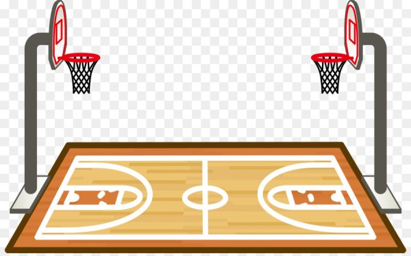 Баскетбольная площадка сбоку