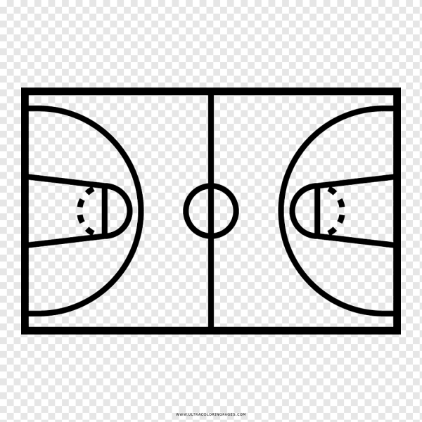 Разметка баскетбольной площадки вектор