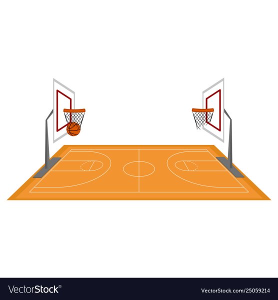 Баскетбольная площадка зал вид сбоку