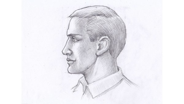 Портрет в профиль карандашом