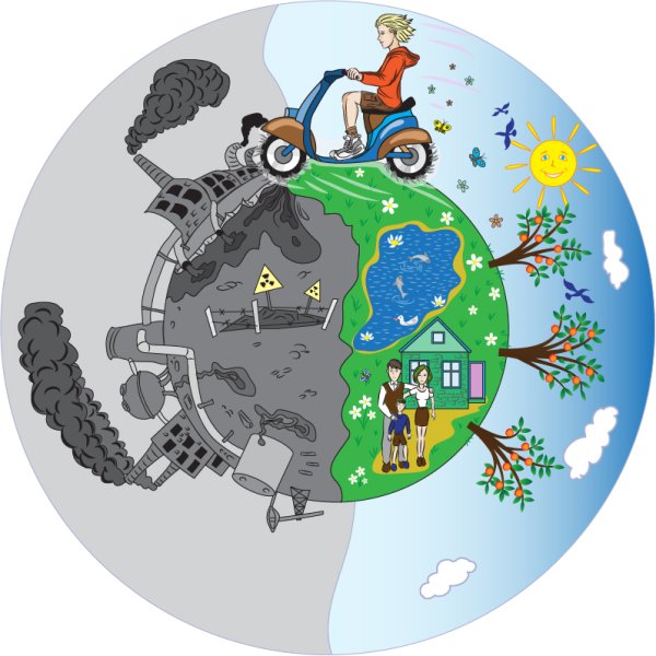 Мусор на планете рисунок