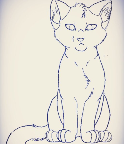 Нарисовать сидящего кота