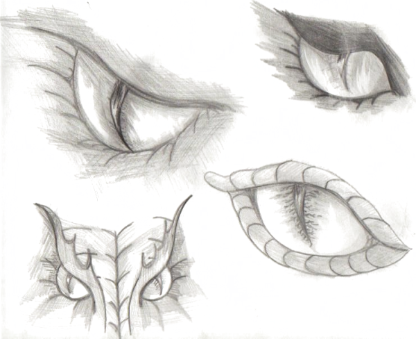 Глаз дракона карандашом