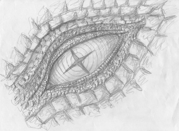 Глаз дракона карандашом