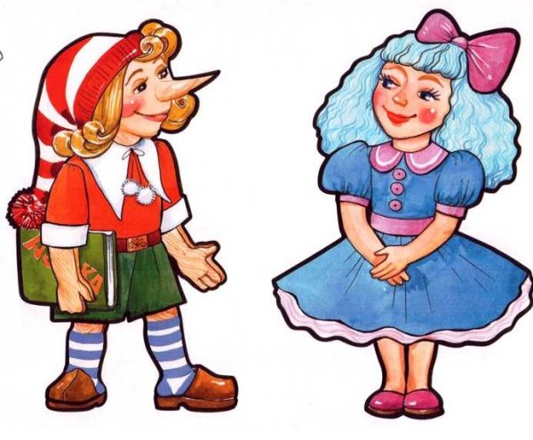 Мальвина на прозрачном фоне