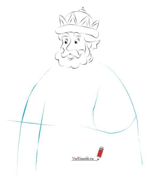 Король рисунок карандашом