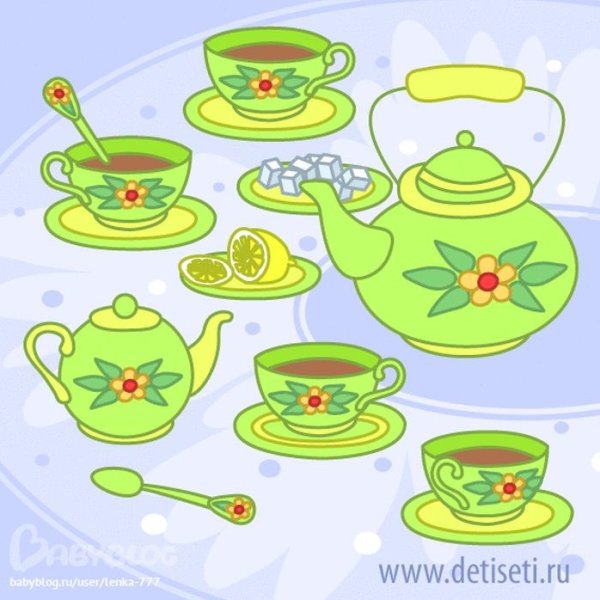 Рисование чайный сервиз