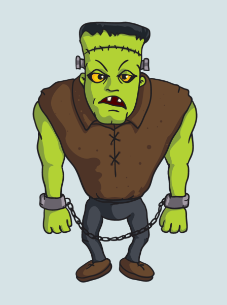 Франкенштейн раскраска для детей