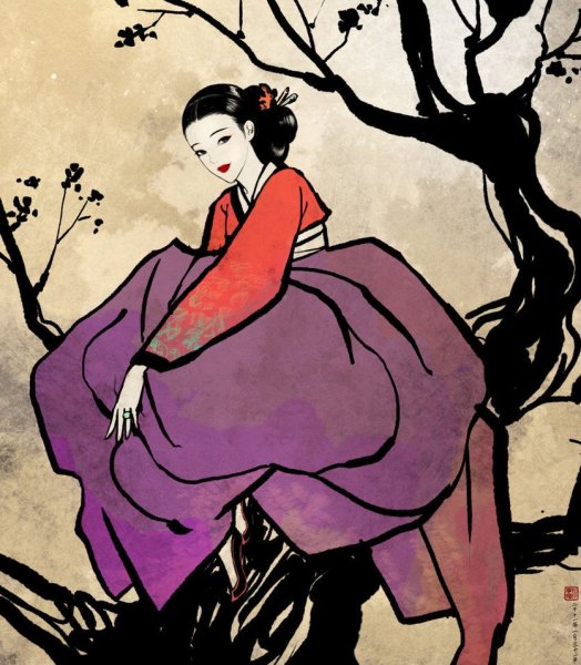 Корейский стиль рисования