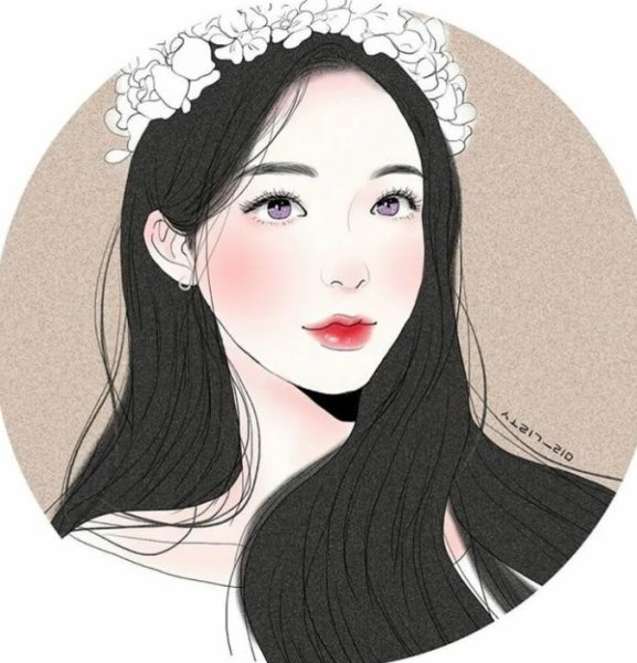 Кореянка в ханбоке арт