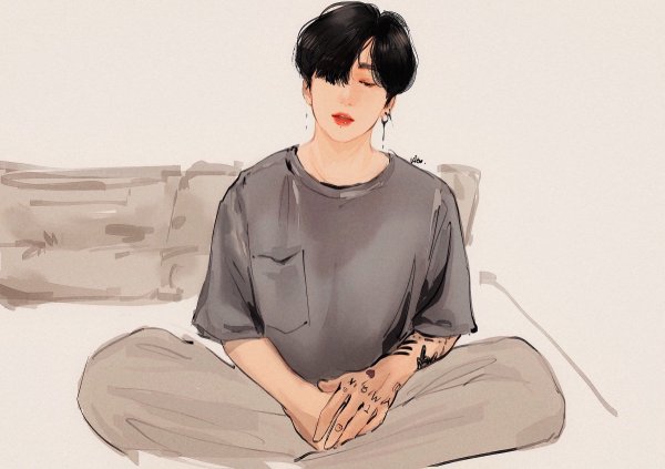 Кореянка в ханбоке арт