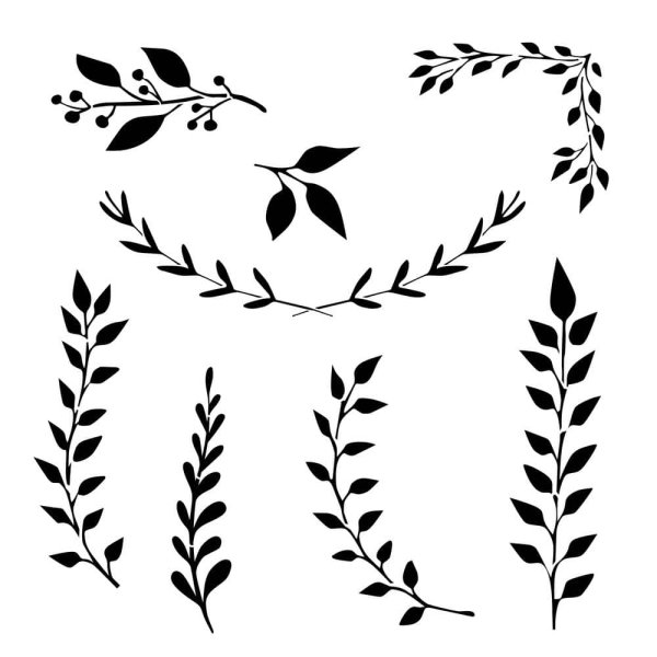 Трафарет ветка