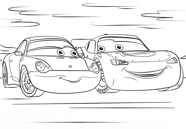 Молния Маккуин Тачки 3 раскраска