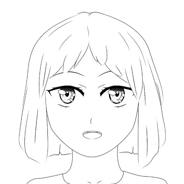 Аниме лицо девушки для срисовки