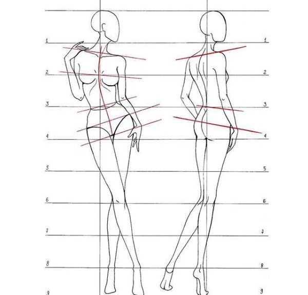 Фигура модели эскиз