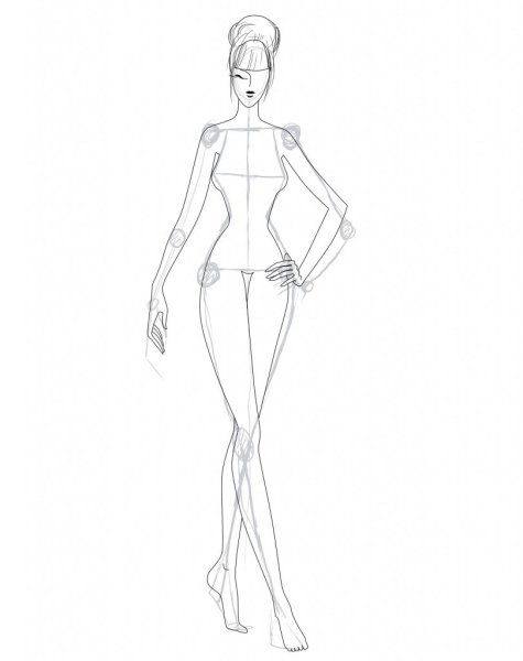 Фигура для эскизов одежды