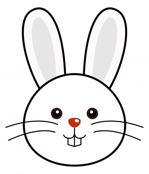 Мордочка зайца раскраска