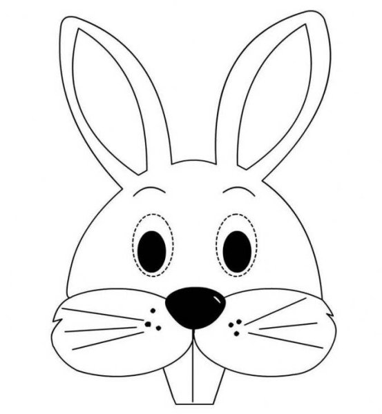 Маска зайки для детей