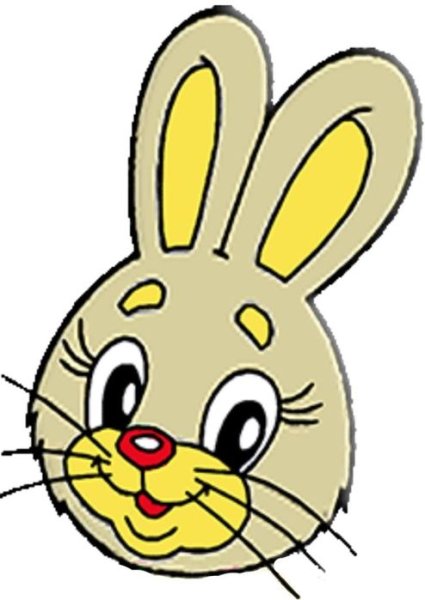 Мордочка зайчика раскраска