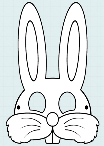 Маска зайца для детей