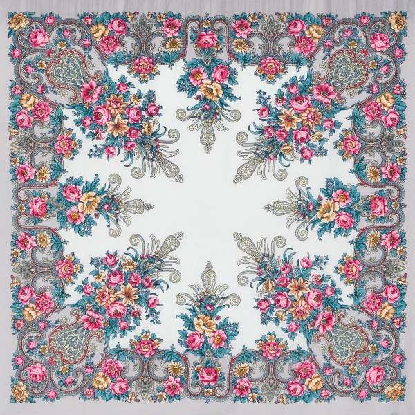 Павлопосадский платок рококо 1