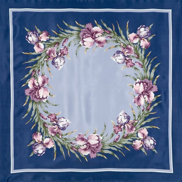 Платок Павлопосадский шелк аметист Дадонова