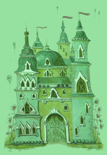 Замок срисовать изумрудный город