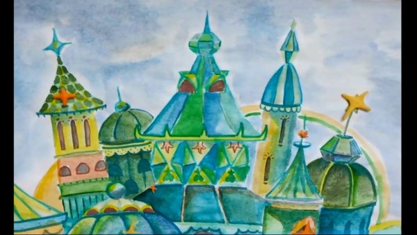 Волшебный город карандашом