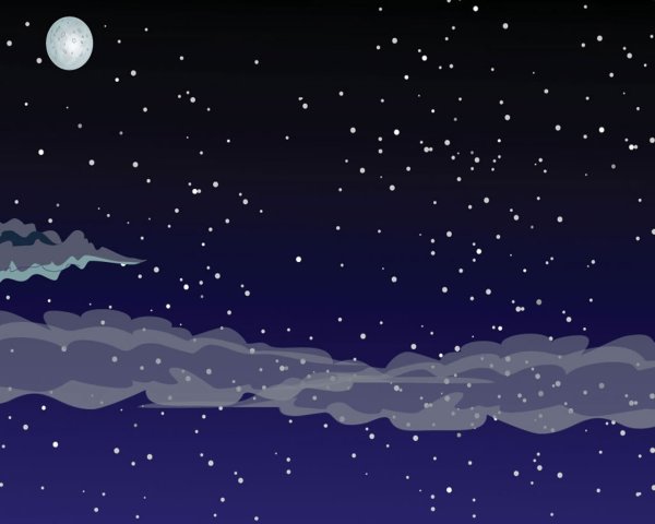 Звездное небо мультяшное