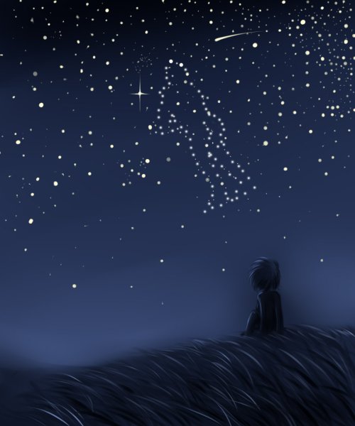 Ночное небо и человек