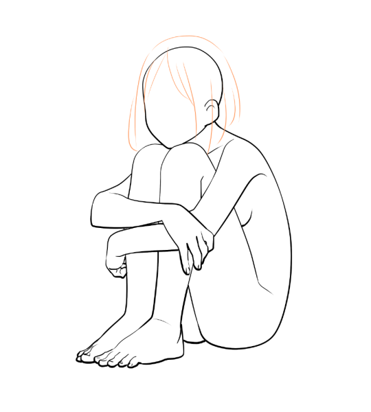 Сидячие позы для рисования