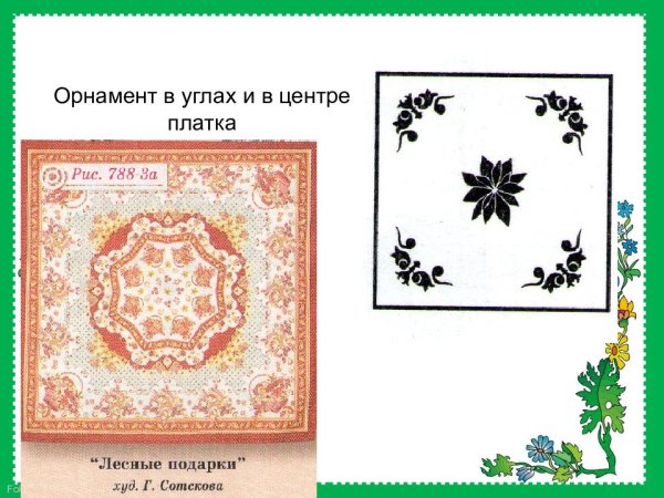 Узор для вышивки на салфетках гладью