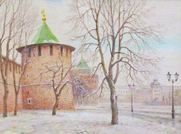 Чкаловская лестница Нижегородского Кремля рисунок