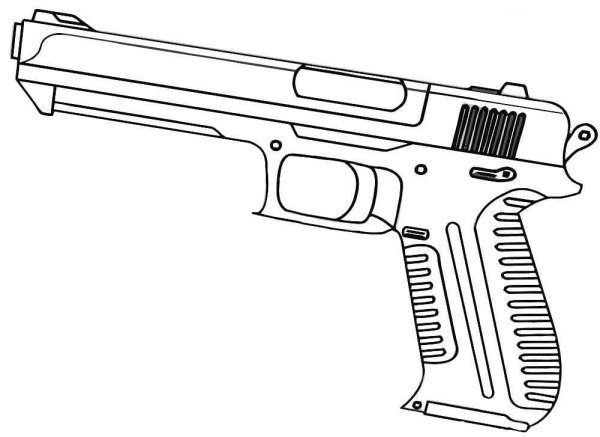 Чертёж пистолета Desert Eagle