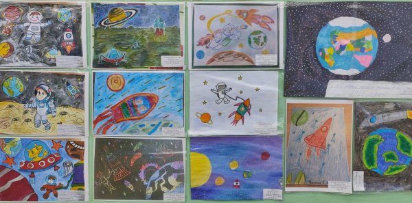 Конкурсные работы по рисованию Звездные дороги в ДОУ