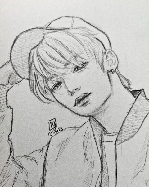 Kpop Stray Kids скетч Феликс