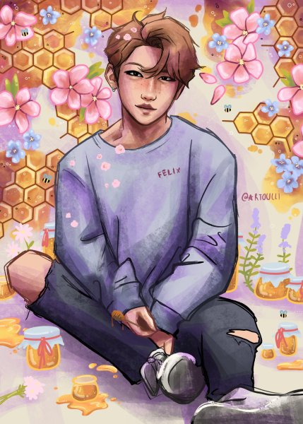 Феликс Stray Kids арт аниме