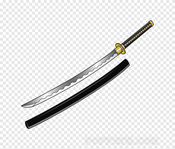 Японский меч катана рисунок