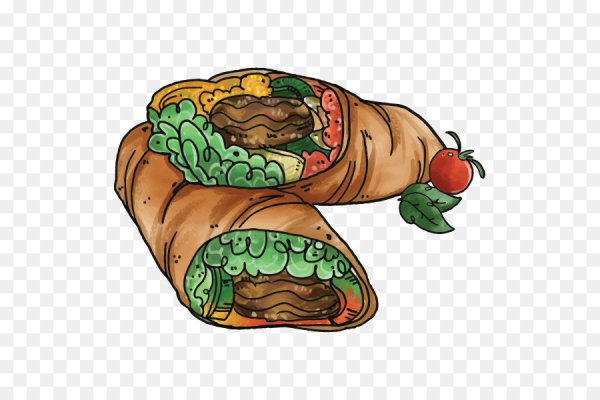 Шаурма нарисованная