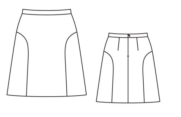 Технический эскиз юбки
