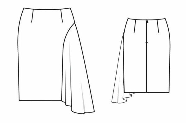 Юбка прямого кроя