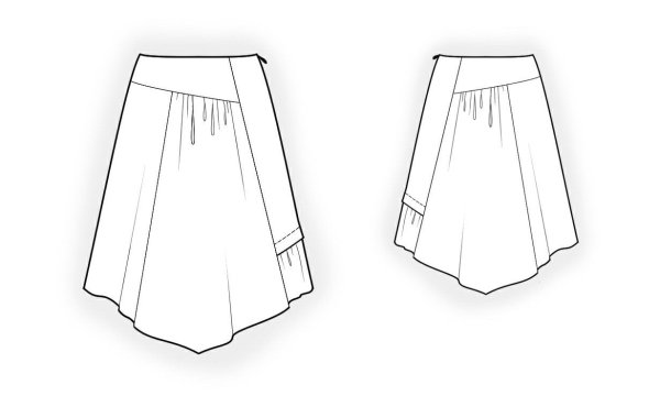 Технический эскиз юбки